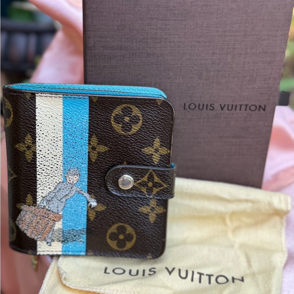100% Authentic Louis Vuitton Limited Edition Monogram Compact Wallet (rare)